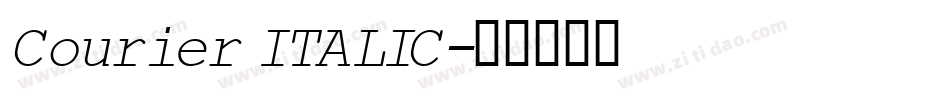 Courier ITALIC字体转换